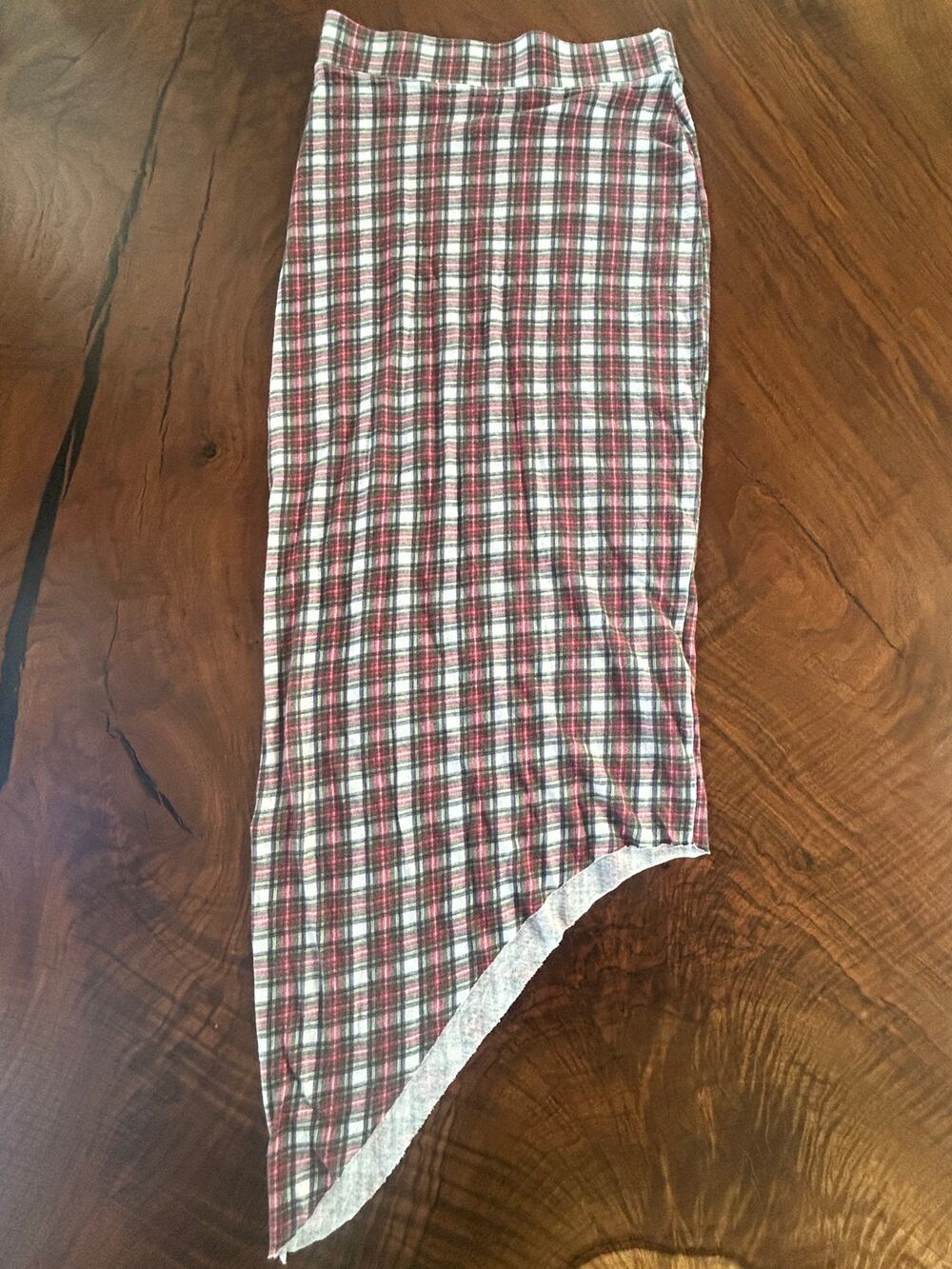 Frank & Eileen Tee Lab Limited Edition Plaid Asymmetrical Maxi Skirt XS S